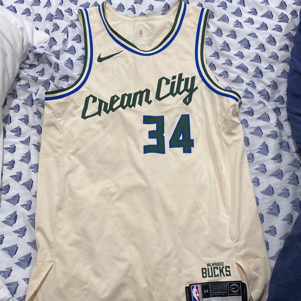 Giannis Antetokounmpo Cream City Nike Vaporknit Jersey